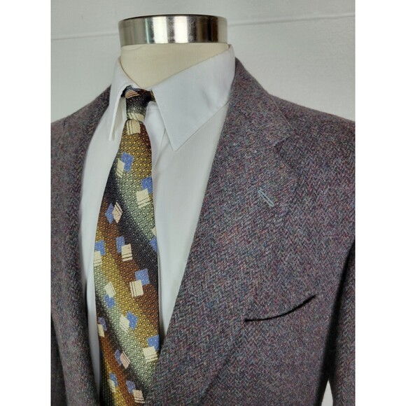 Vtg‎ Magee Tweed Mens Donegal Wool Tweed Sport Coat Jacket 44L - Picture 6 of 11